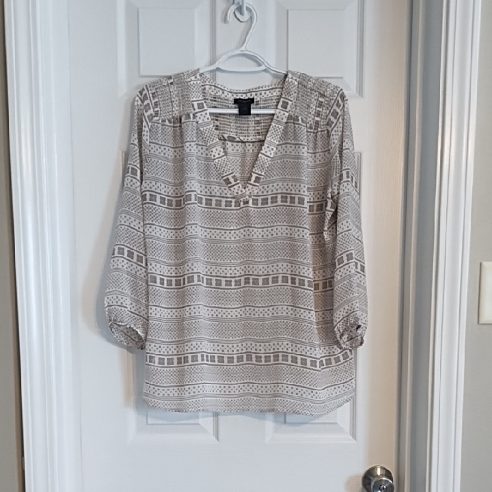 Patterned Gray Women's Top